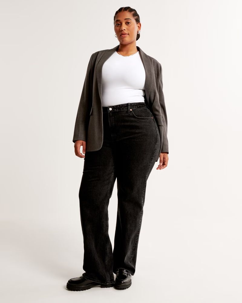 Women's Long-Sleeve Cotton-Blend Seamless Fabric Crew Bodysuit | Women's Tops | Abercrombie.com | Abercrombie & Fitch (US)