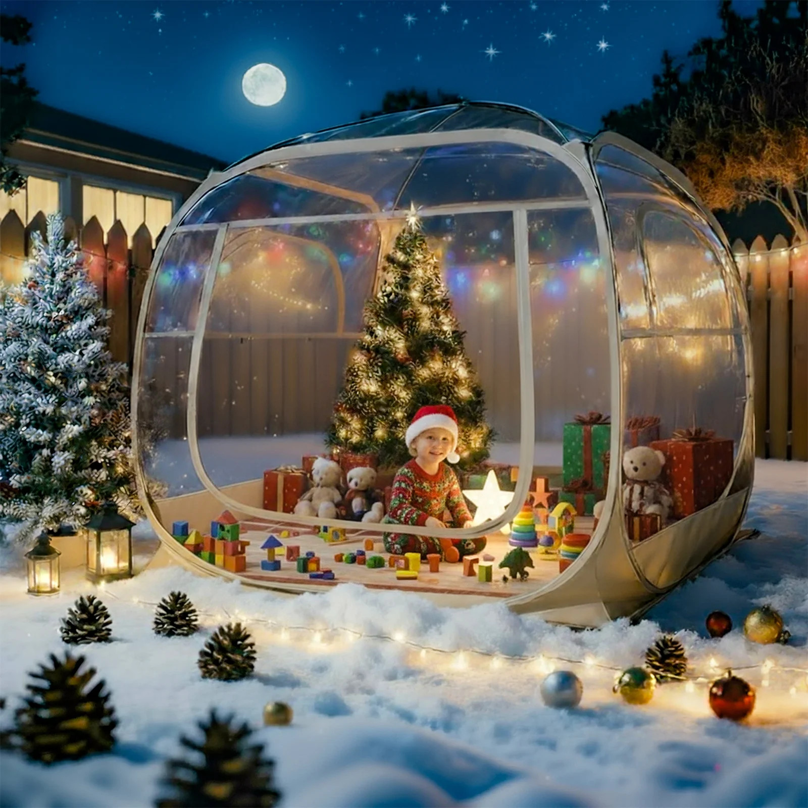 TABU Pop Up Bubble Tent, Sports Tent for 4-5 People, Portable Weatherproof Clear Tent, 6 x 6 ft | Walmart (US)