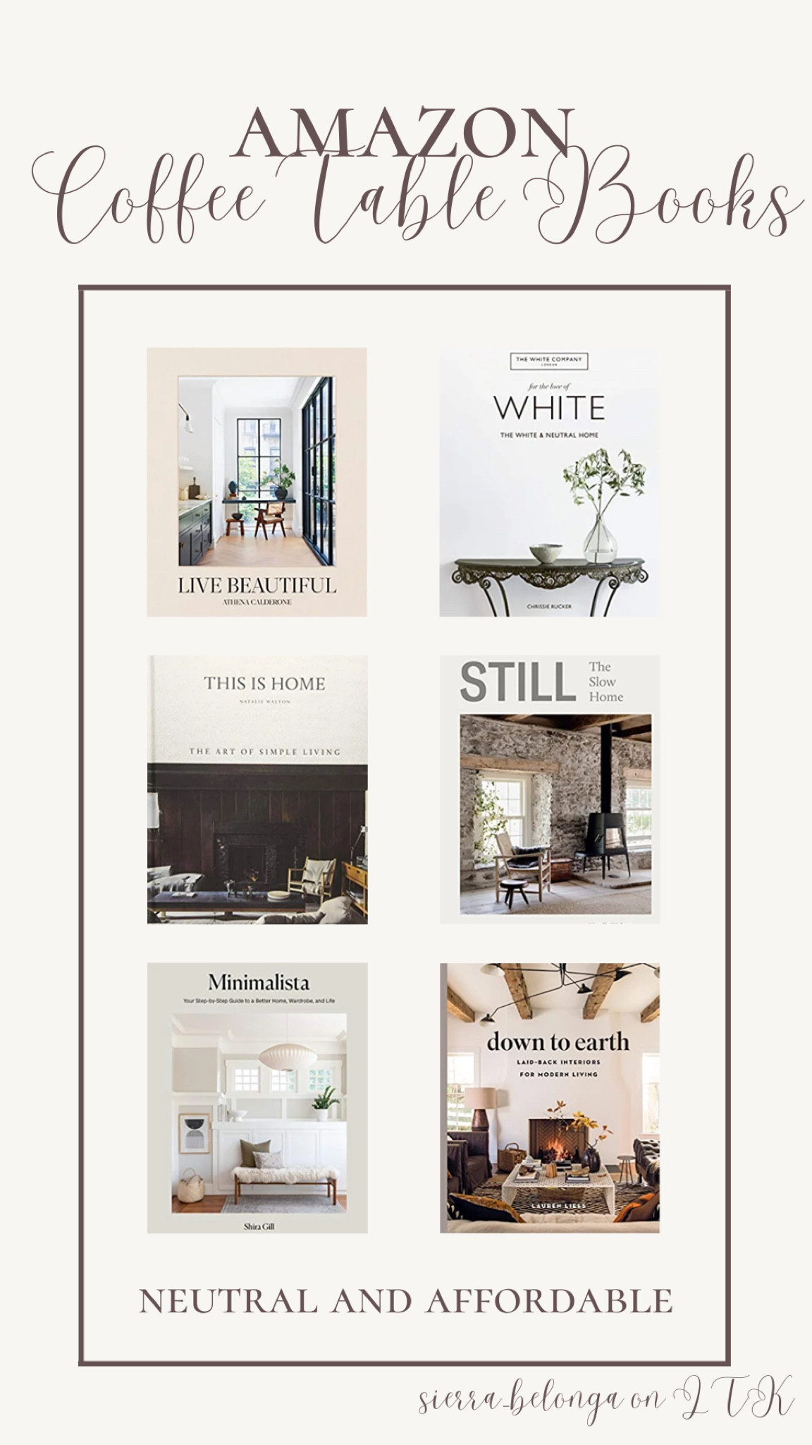 Neutral coffee table books for decorating, shelf styling and more! 

#LTKFind #LTKGiftGuide #LTKhome