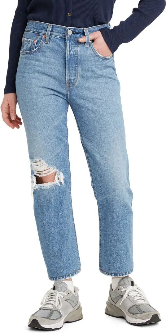 Levi's® 501™ Ripped Crop Jeans | Nordstrom | Nordstrom