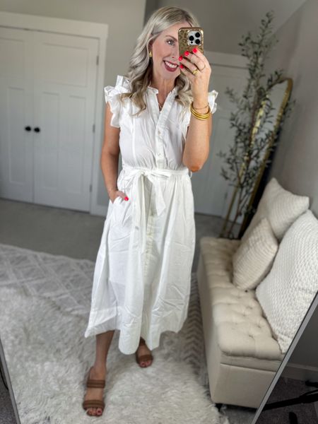 Weekend Walmart Wins try on
White midi dress- medium 

#LTKfindsunder50 #LTKSeasonal #LTKstyletip