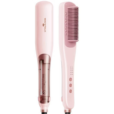 Wavytalk 395 Pro Steam Hair Straightener Brush - Pink | Target