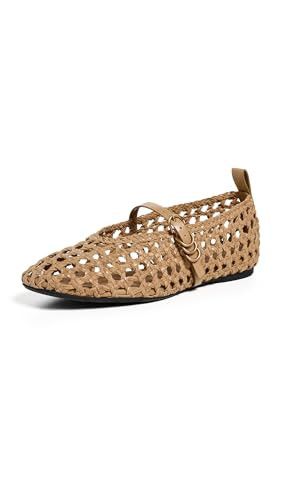 rag & Bone Womens Spire Woven Faux Leather Mary Janes Dark Natural 6.5 Medium | Amazon (US)