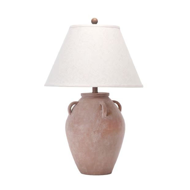 Beige 29-inch Vintage Resin Amphora Table Lamp | Rugs USA