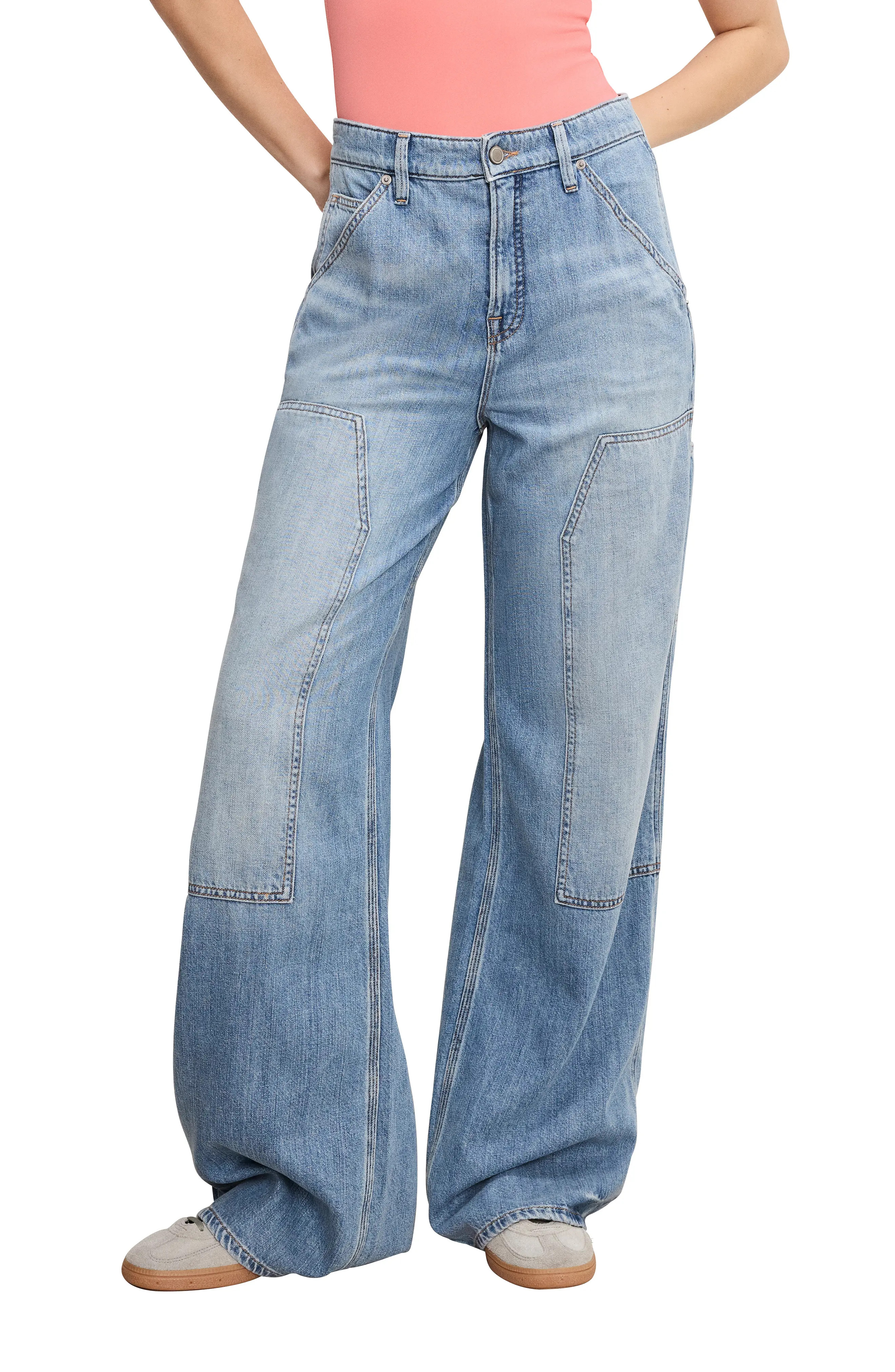 Good American Good Standard High Waist Straight Leg Carpenter Jeans (Women) | Nordstromrack | Nordstrom Rack