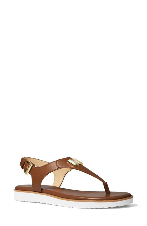 MICHAEL Michael Kors Jilly Flat Sandal in Luggage at Nordstrom, Size 7 | Nordstrom