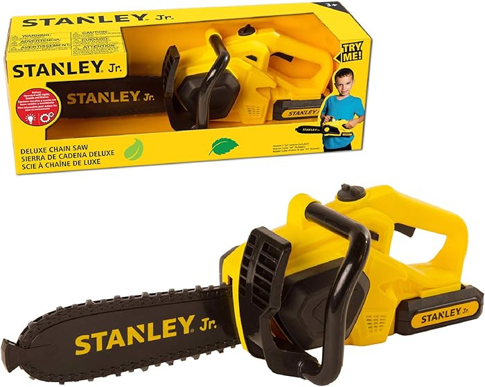 Red Toolbox Stanley Jr Battery Operated Delux Chainsaw,Yellow | Amazon (US)