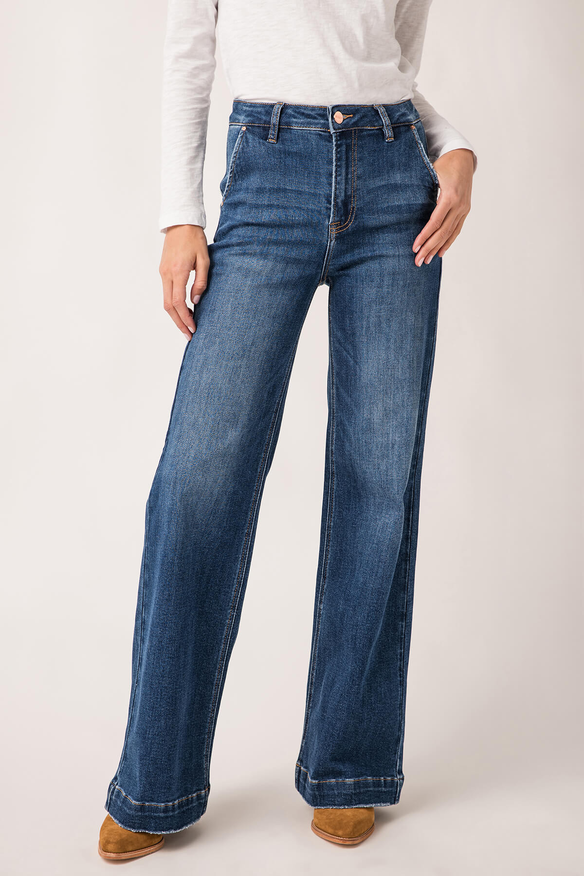 Risen Trouser Wideleg Jeans | Social Threads