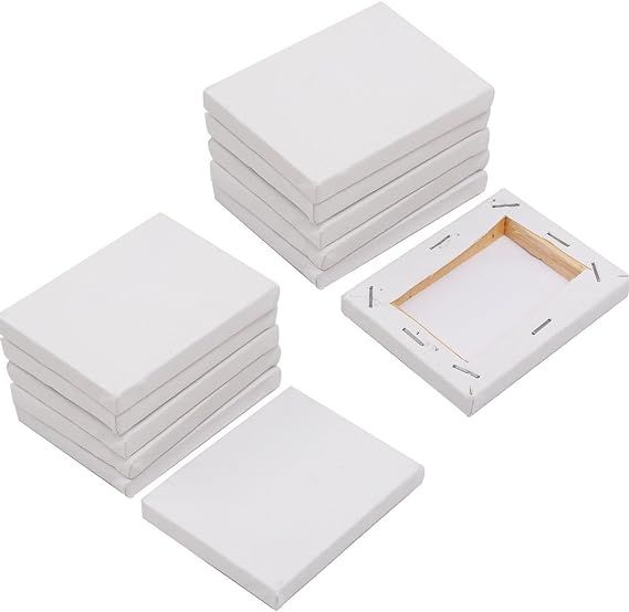 SL crafts Mini Stretched Canvas 3.5"X2.75" (1 Pack of 12 Mini Canvases) | Amazon (US)