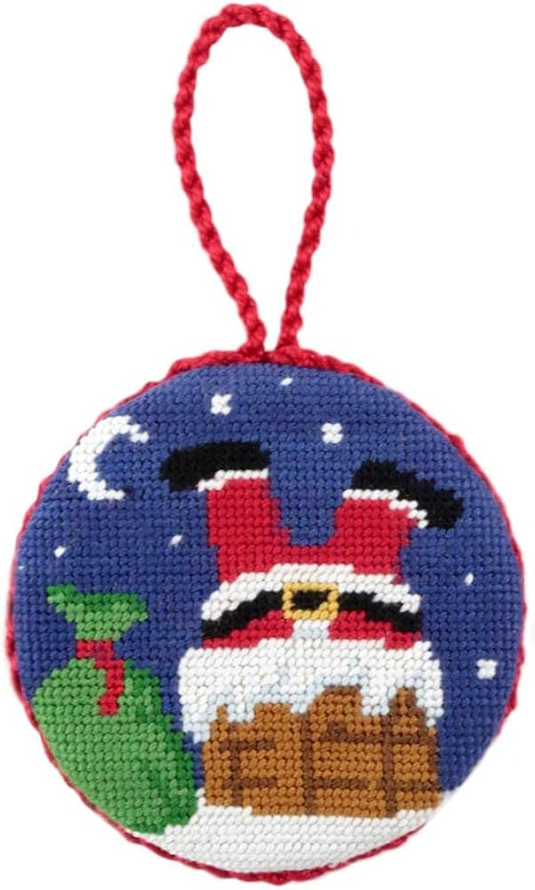 Chimney Santa Needlepoint Ornament by Smathers & Branson | Amazon (US)