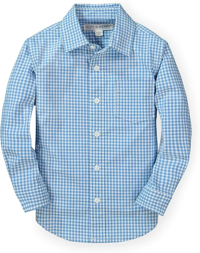 Hope & Henry Boys' Long Sleeve Stretch Poplin Button Down Shirt | Amazon (US)