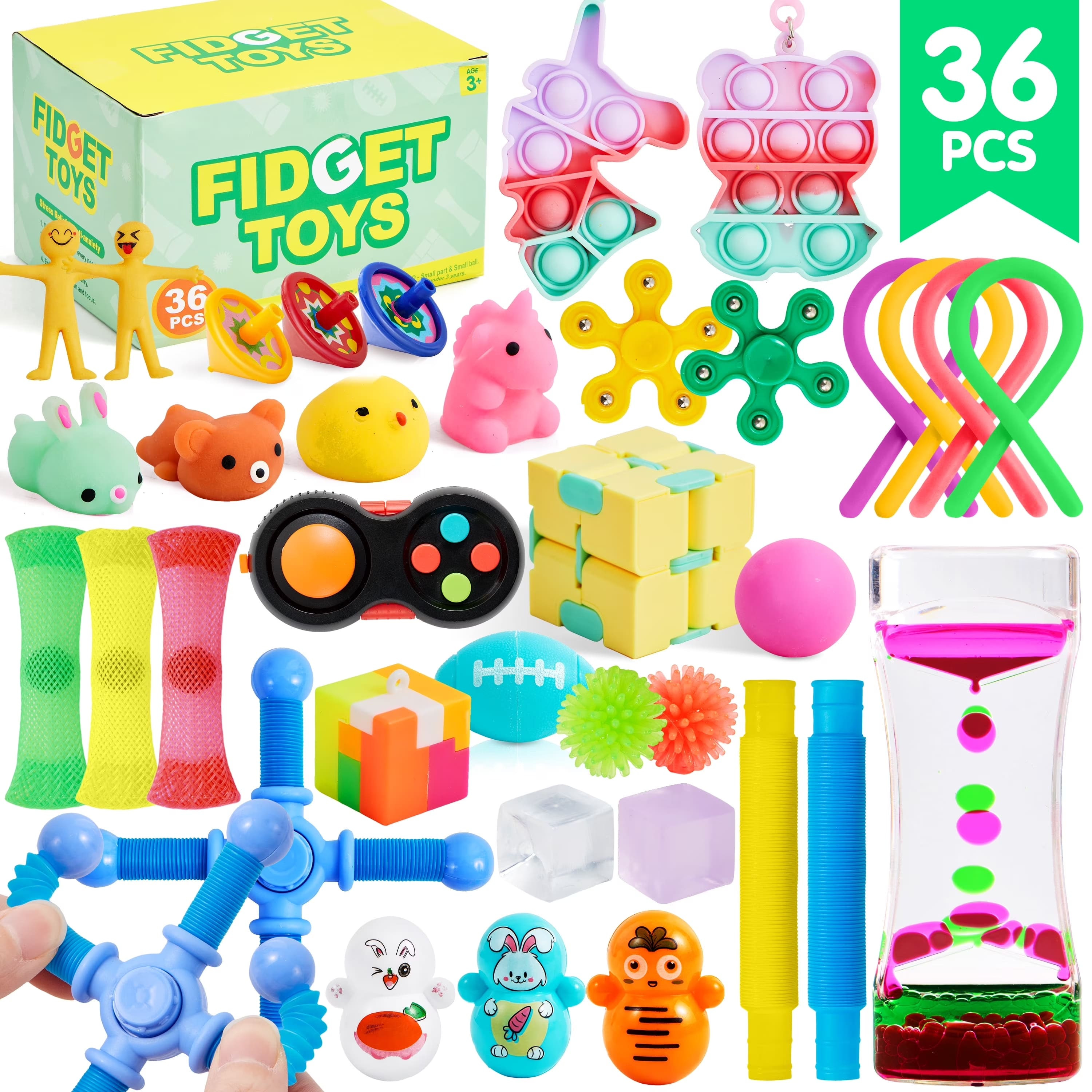 Joyfy - 36 Pcs Fidget Toys Pack for Kids, Sensory Party Favors Bulk for Birthday Goodie Bags, Classroom Prizes - colorful | Best Buy U.S.