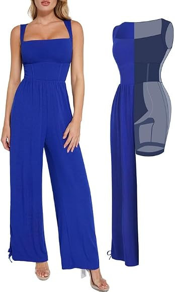 Popilush Jumpsuits for Women Dressy Casual Loose Overalls Sleeveless Rompers Outfits with Shapewe... | Amazon (US)