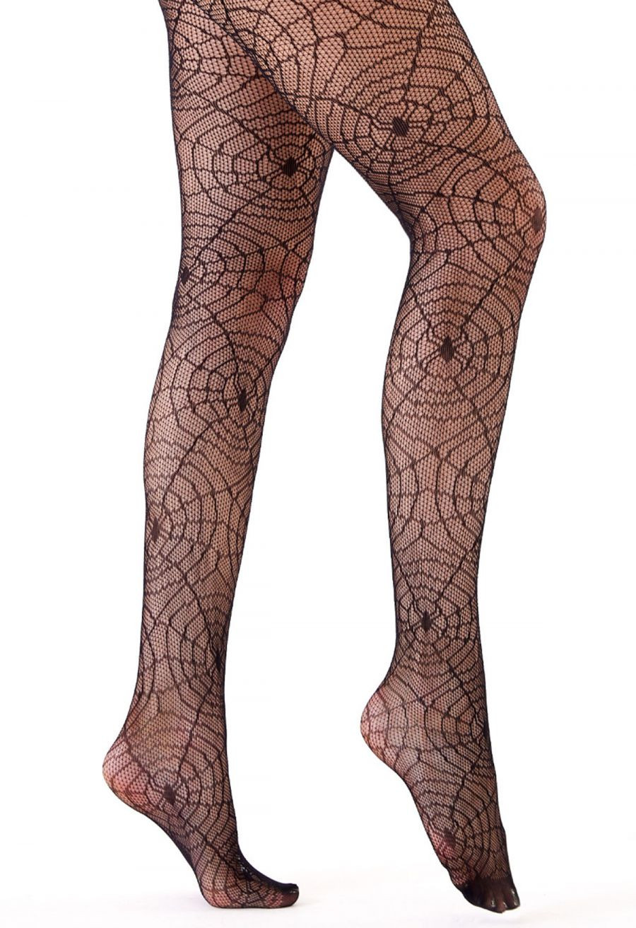Spider Web Jacquard Fishnet Tights | Chicwish