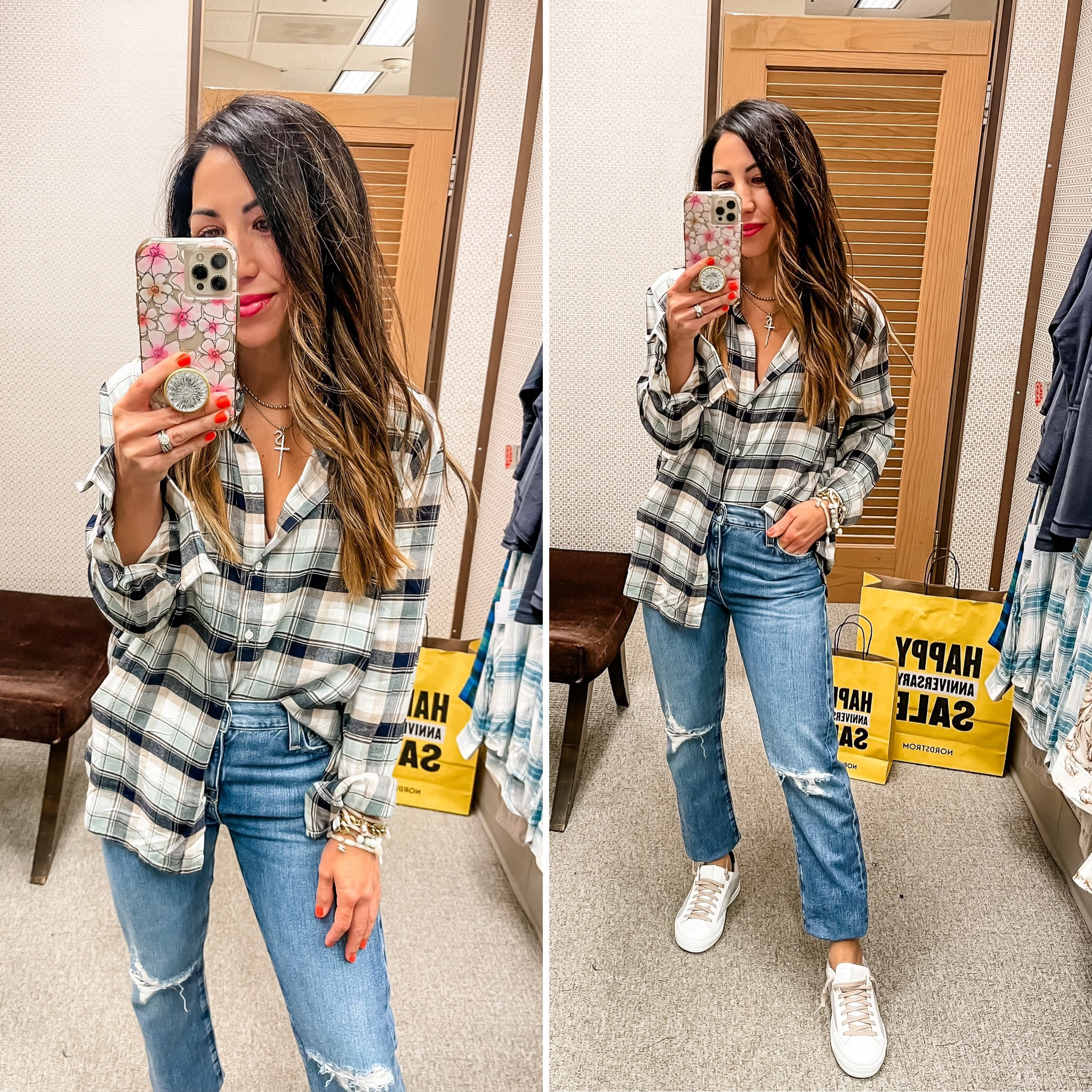 Nsale, Nordstrom anniversary sale, flannel, flannels, plaid shirt 

Top small 
Jeans 25

#LTKxNSale #LTKunder50 #LTKsalealert