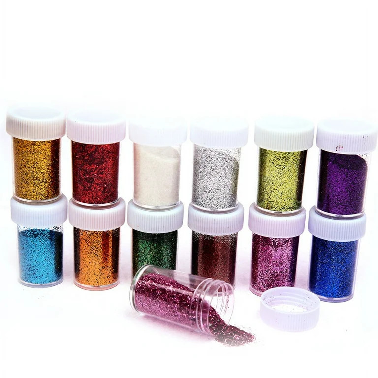 Clearance Ankoty 12 Bottles of Glitter Powder On Sale Items , 12 Fine Glitter 12 Colors Glitter S... | Walmart (US)