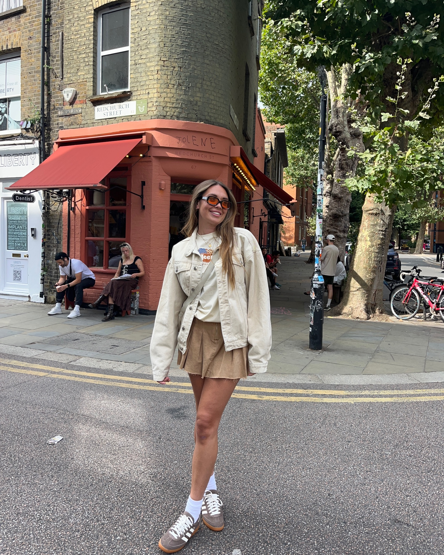 Autumnal vibes cos it’s nearly Autumn already! Wearing a graphic print beige oversized tee with a cream oversized denim jacket and a brown denim mini skirt. Paired with my new brown Adidas Spezials and my cream Uniqlo cross body! 

#LTKuk #LTKautumn #LTKstyletip
