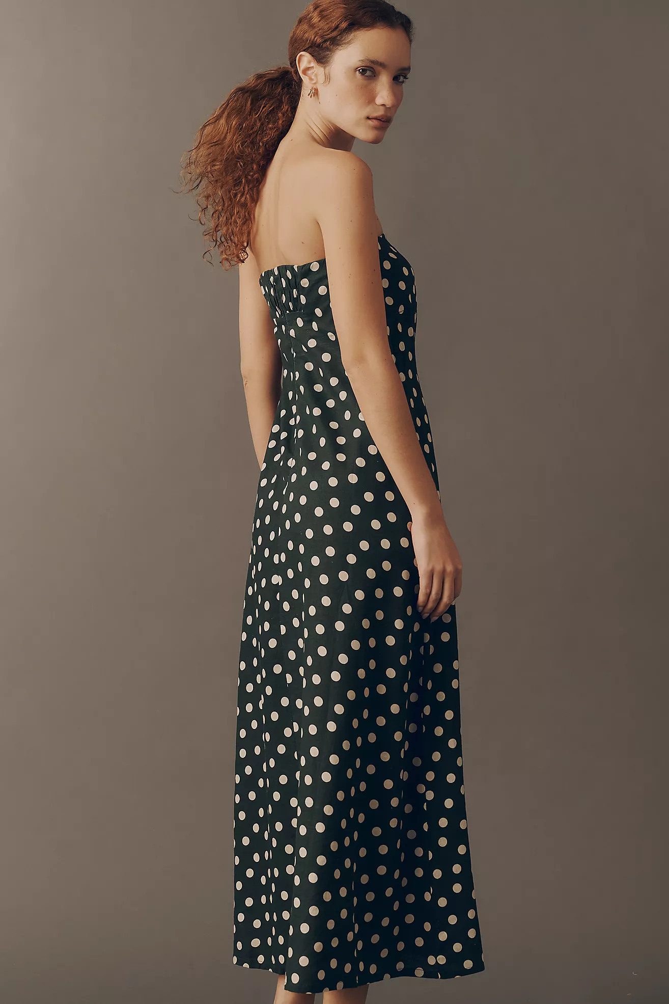 Sunday Ritual Linen Strapless Midi Dress | Anthropologie (US)