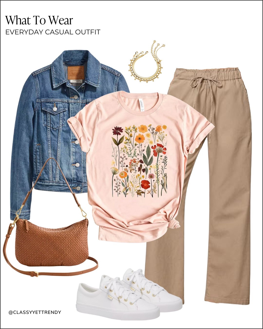 Everyday Casual Spring Outfits: Mix & Match Trending Styles With Accent Colors For Moms, Teachers, Work From Home Women ✔️ Everyday Casual Capsule Wardrobe: Spring 2025 Collection, now available in the Classy Yet Trendy Store! 🌷