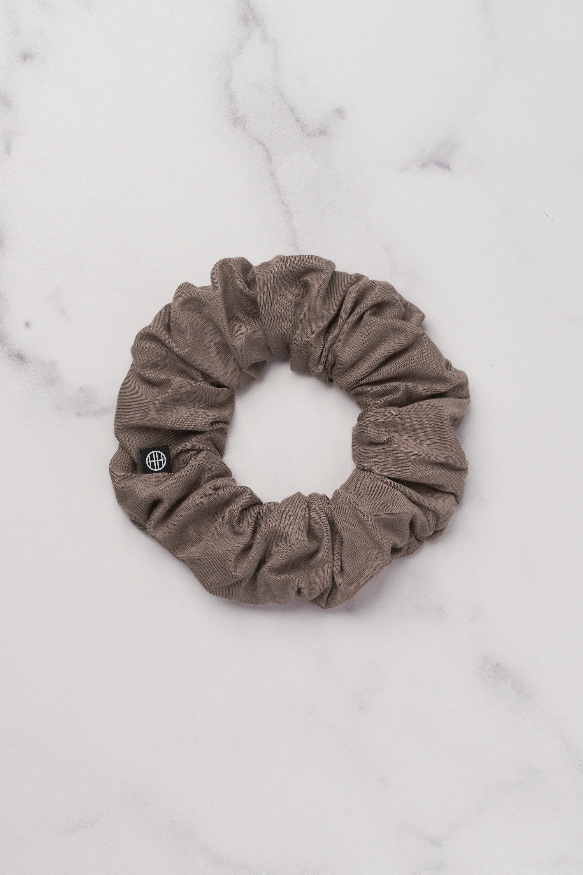 Small Bamboo Jersey Scrunchie – Mushroom | Haute Hijab