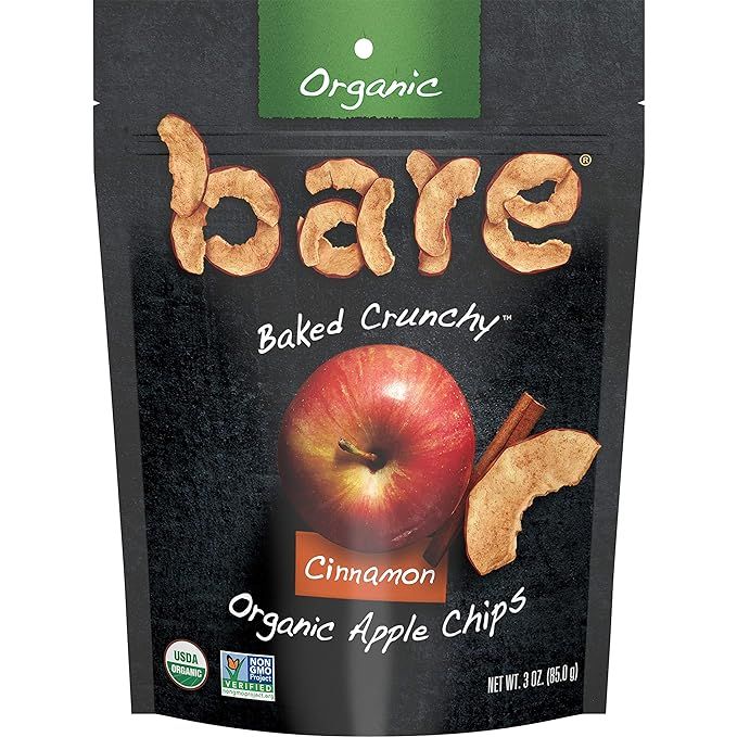 Bare Organic Apple Chips, Cinnamon, Gluten Free + Baked, Multi Serve Bag, 3 Oz,Pack of 1 | Amazon (US)
