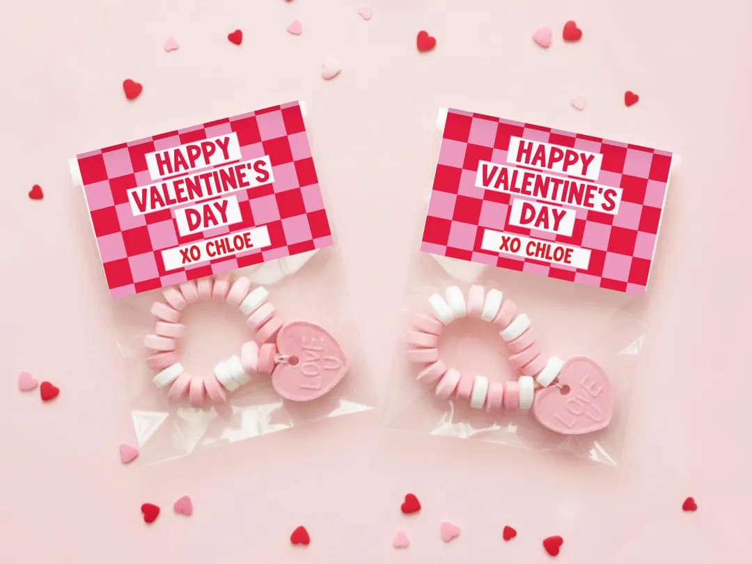 Candy Bracelet Valentines for Kids - Classroom Valentine Exchange - Sweet Treat Candy Jewelry - K... | Etsy (US)