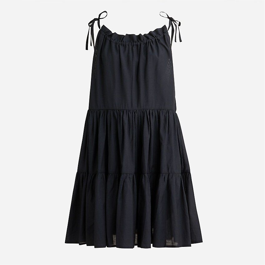 Tie-shoulder tiered mini dress | J.Crew US