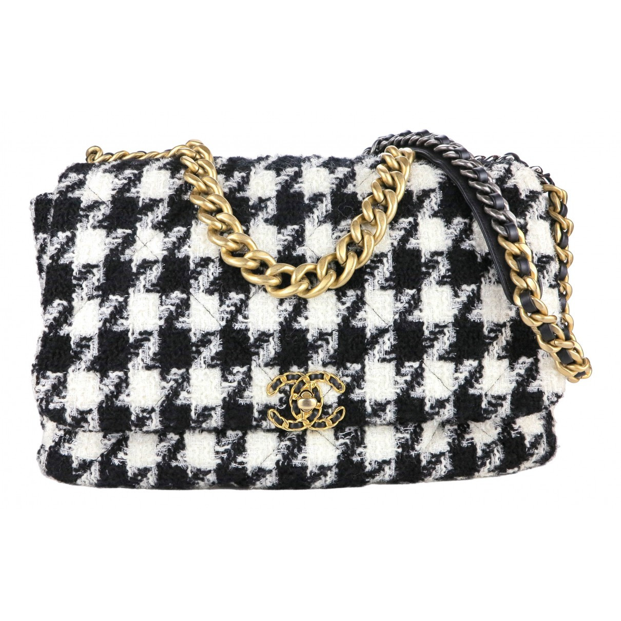 Chanel Chanel 19 Black Tweed Handbags | Vestiaire Collective (Global)