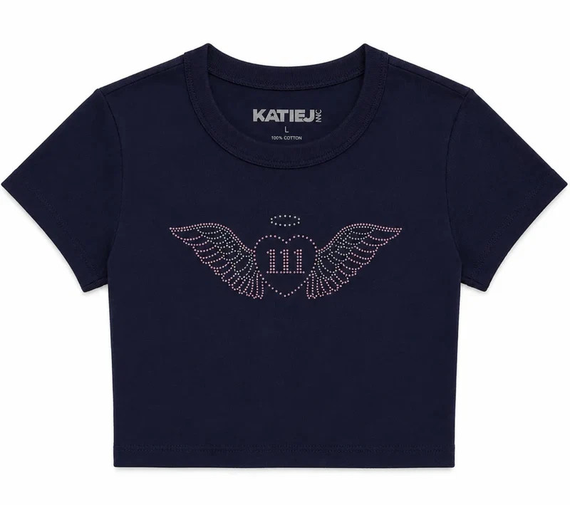 KatieJ NYC Tween Baby Tee - Evening Blue Angel | Shop.app