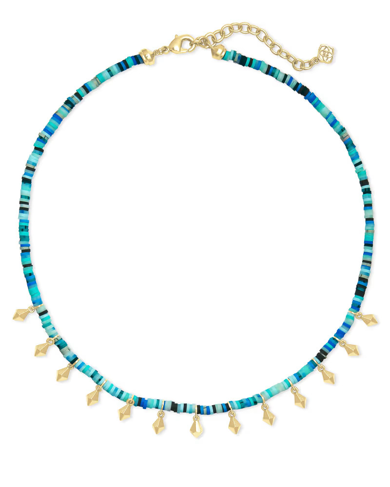 Reece Gold Choker Necklace in Sea Green Mix | Kendra Scott