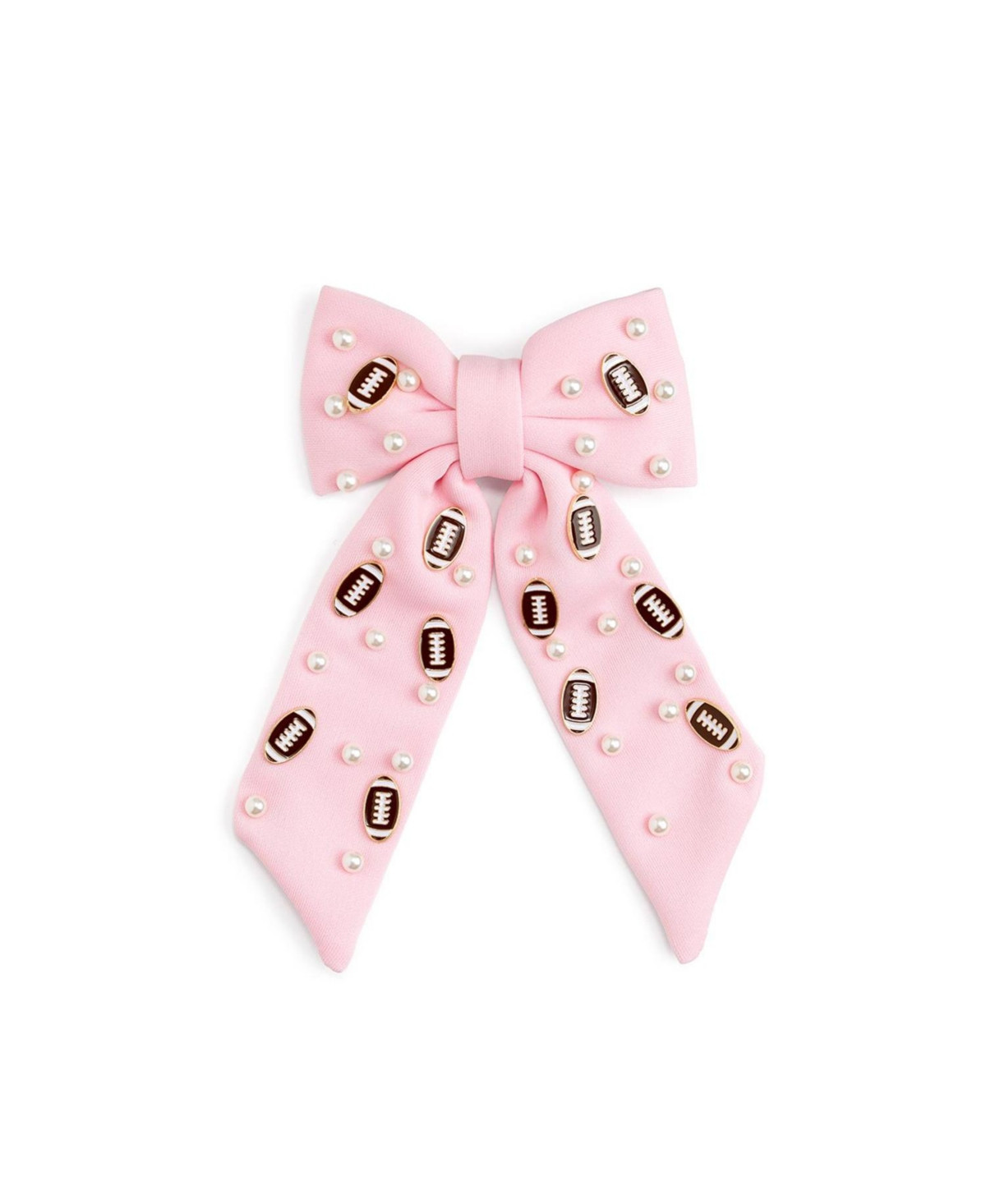 Sweet Wink Little and Big Girls Football Pearl Bow Clip - Pink | Macy's