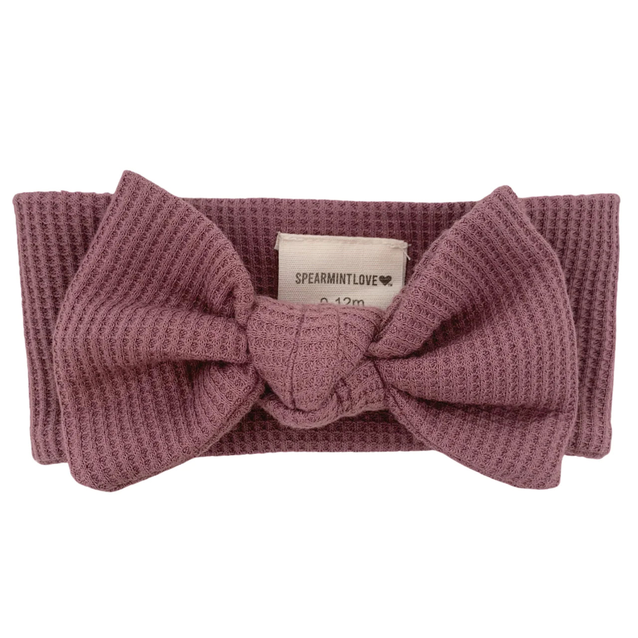 Organic Waffle Knot Bow, Winterberry | SpearmintLOVE