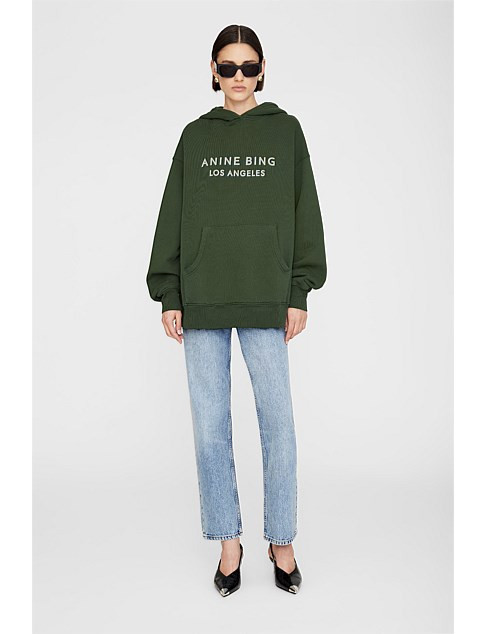 Anine Bing Alto Anine Bing Hoodie -Dark Olive | David Jones | David Jones (Australia & New Zealand)