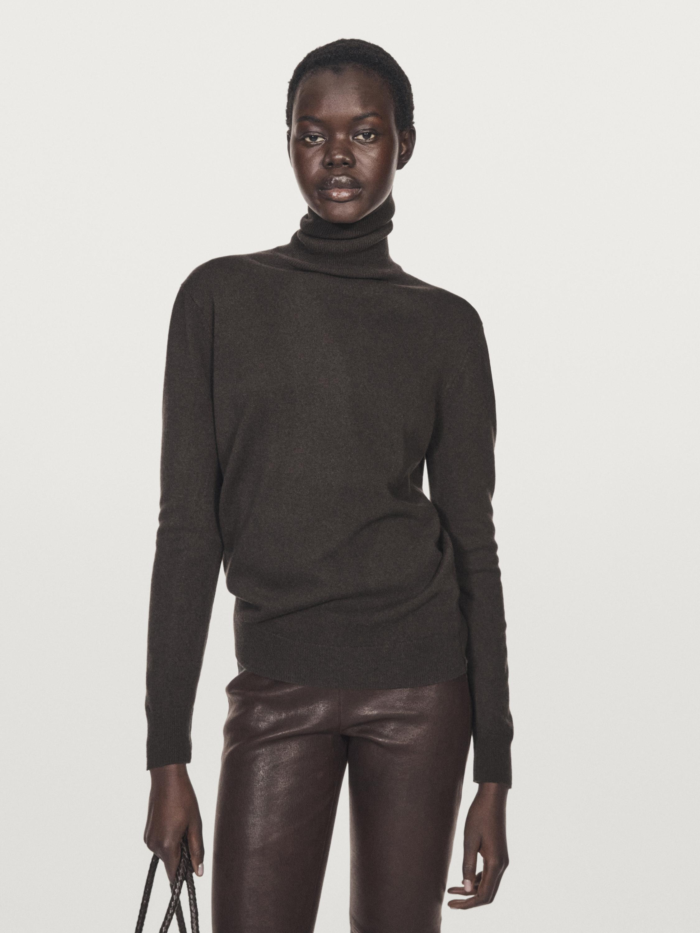 Wool blend high neck sweater | Massimo Dutti UK