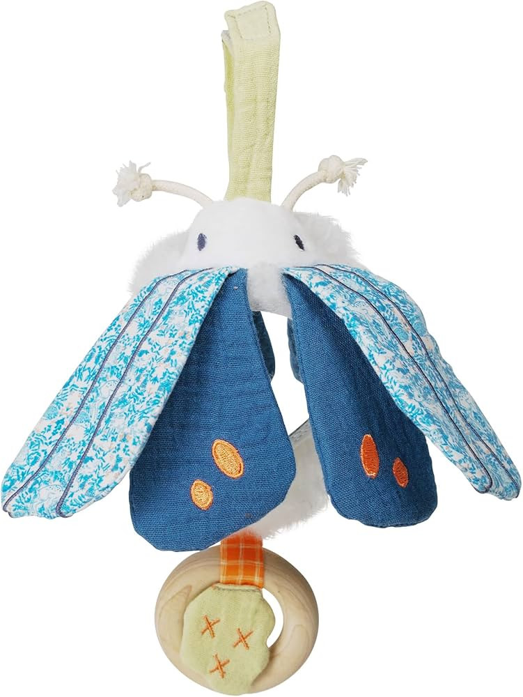 Manhattan Toy Folklore Plush Luna Moth Soft Tactile Baby Travel Toy with Crinkle Fabric Wings, Ba... | Amazon (US)