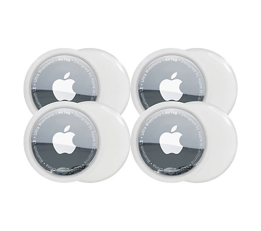 Apple AirTags 4-pack with Luggage Strap and Colored Keychains - QVC.com | QVC