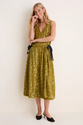 Moss Sequin Lisanne Dress | Tuckernuck (US)