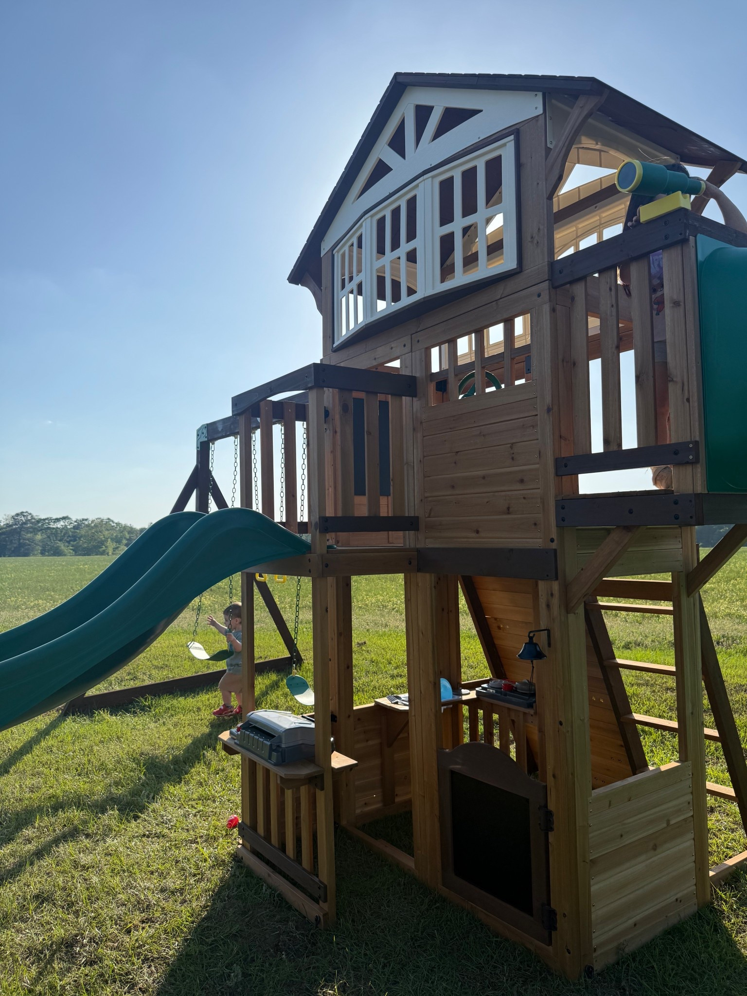 New playset! We paid extra for someone to build it & they built in within 2 days!