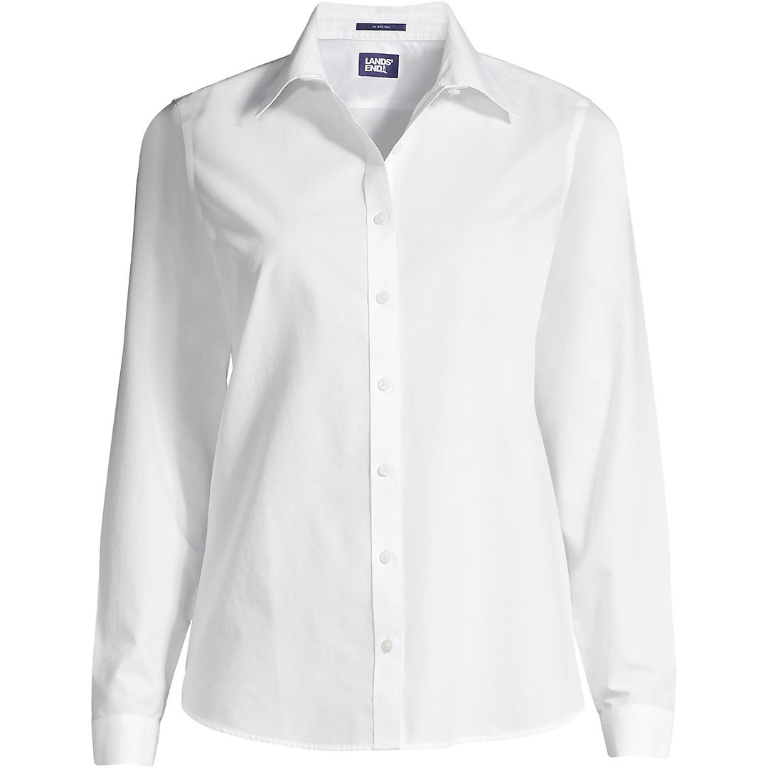 Women's No Iron Button Front Shirt | Lands' End (US)