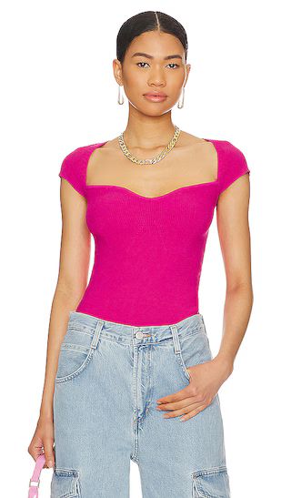Rachelle Knit Top in Pink | Revolve Clothing (Global)