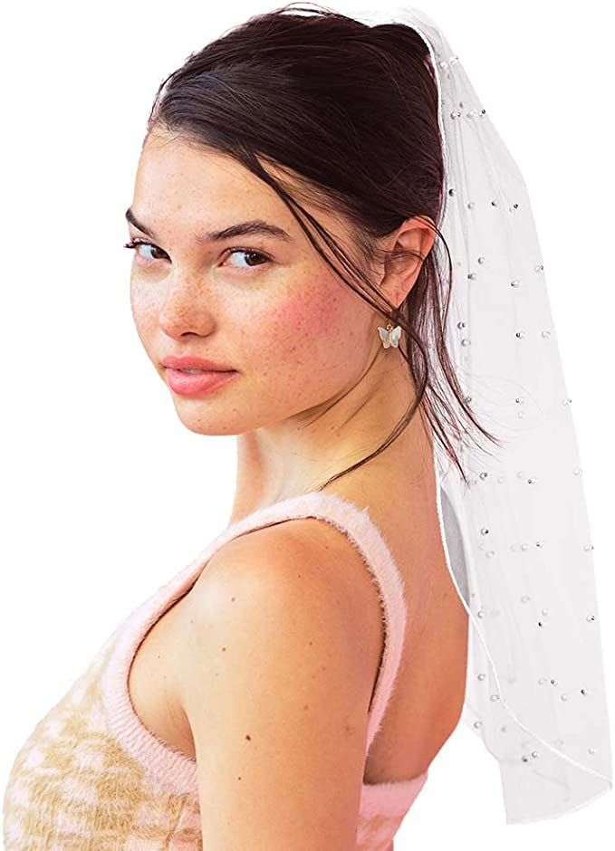 xo, Fetti Bachelorette Party Pearl Bridal Veil | Headband Decorations, Bride To Be Gift, Wedding | Amazon (CA)