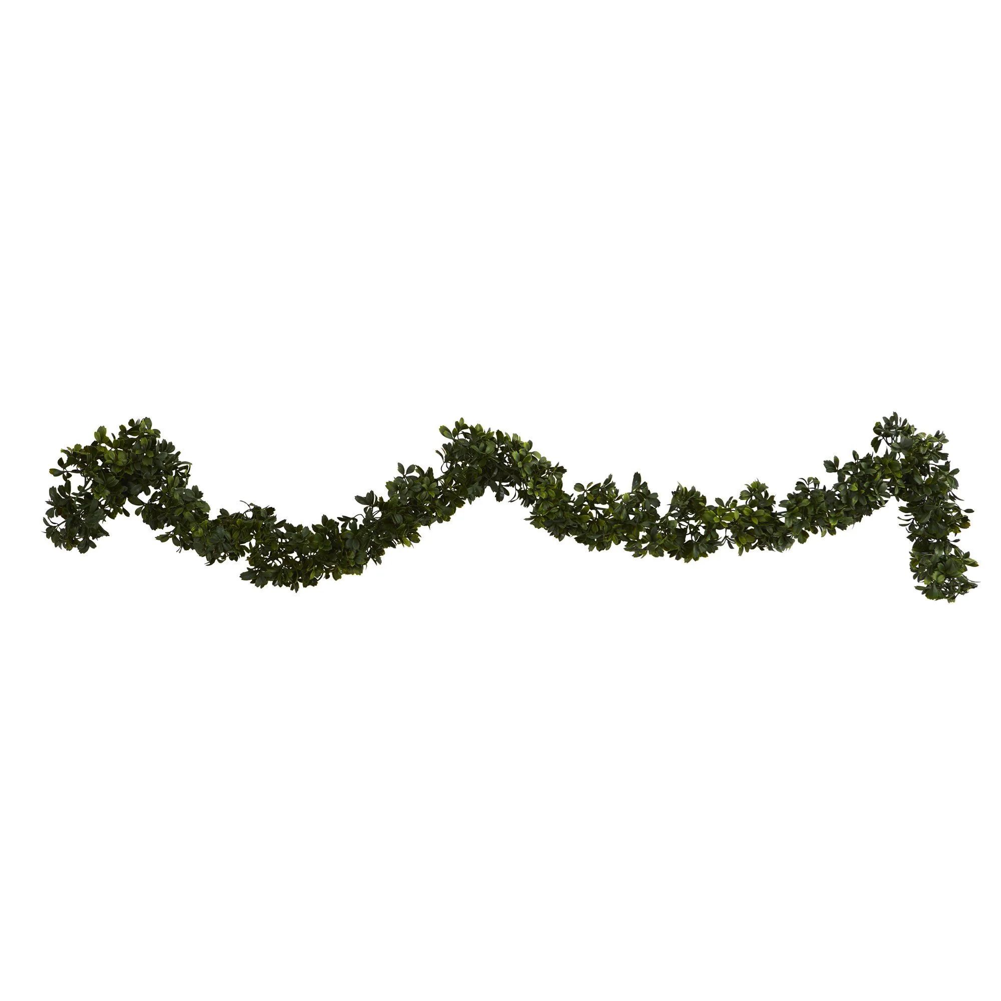 6’ Boxwood Artificial Garland (Indoor/Outdoor) (Set of 4) | Nearly Natural | Nearly Natural