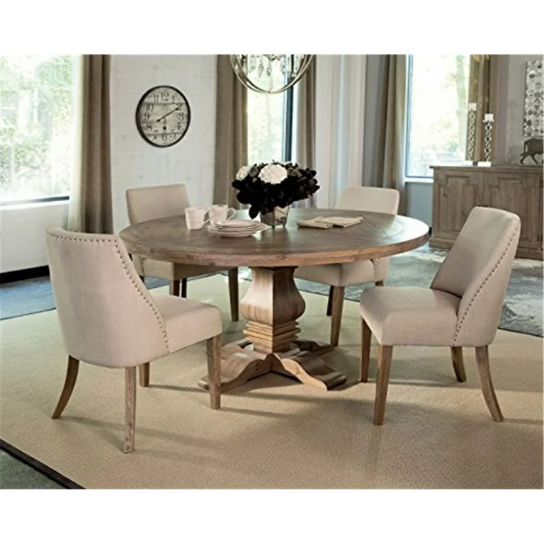 Coaster Florence Round Pedestal Dining Table Rustic Smoke-Shape:Round | Walmart (US)