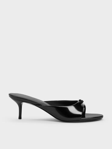 Sonali Bow Heeled Thong Sandals
    
         - Black Box | Charles & Keith UK