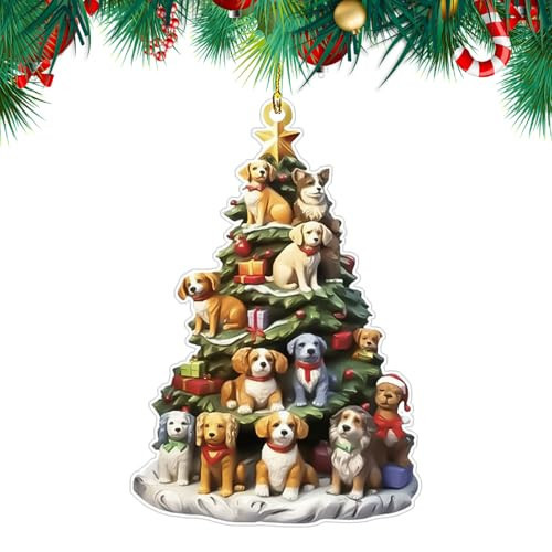 Christmas Ornaments 2024, Dog Christmas Decorations, Decoration Perfect Holiday Decor for Dog Lovers Versatile Christmas Decorations for Home Office and Parties Ideal Gift for Pet Owners | Amazon (US)