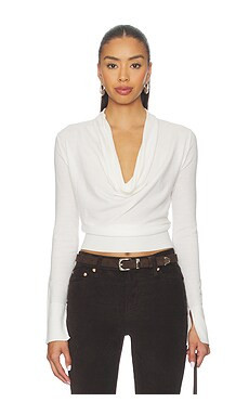 SIMKHAI Natia Cowl Neck Top in Ivory from Revolve.com | Revolve Clothing (Global)