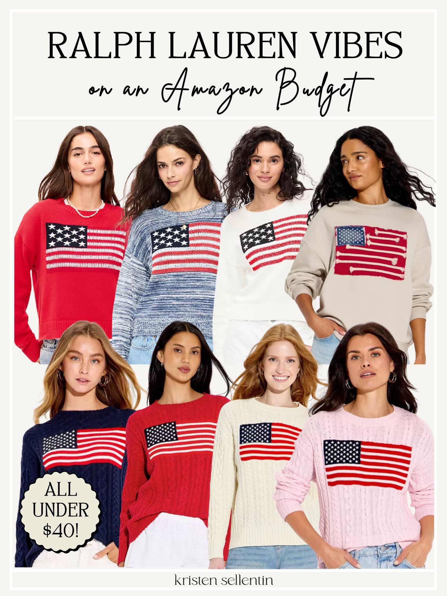 Ralph Lauren vibes on an Amazon budget! So many cute USA sweaters that won't last long!

#LTKmomlife #LTKSeasonal #LTKSaleAlert