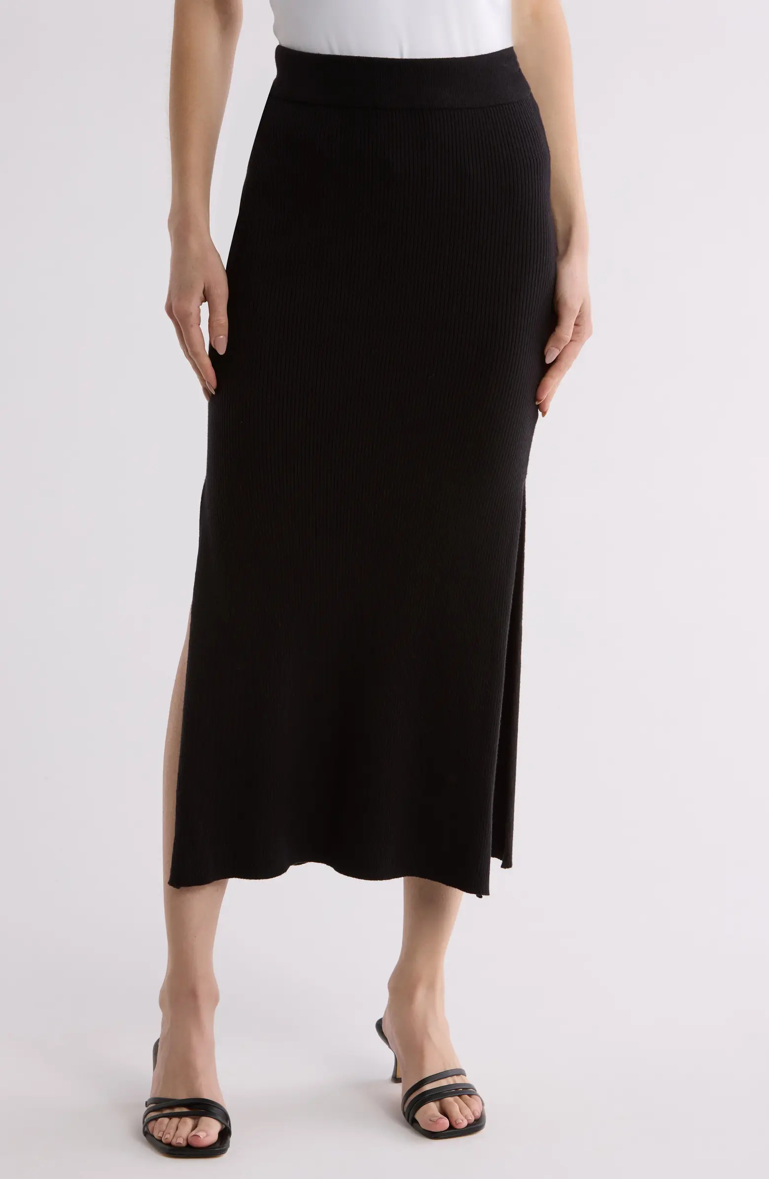 Splendid Rib Knit Midi Skirt | Nordstromrack | Nordstrom Rack