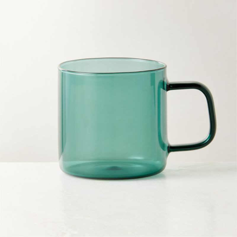 Cantina Green Glass Coffee Mug by Azeeza + Reviews | CB2 | CB2