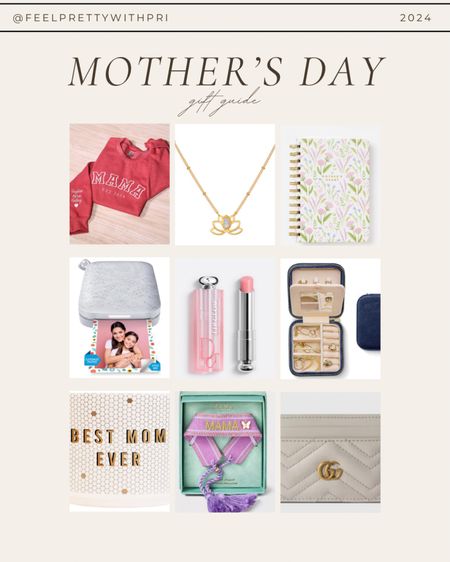 Mother’s Day gift ideas // Mother’s Day gift picks 🎁 mama sweatshirt, meaningful jewelry, journal, ink less photo printer, jewelry box, Amazon finds, luxury makeup, cute mug, mom bracelet, luxury card holder 

#LTKbeauty #LTKGiftGuide #LTKstyletip